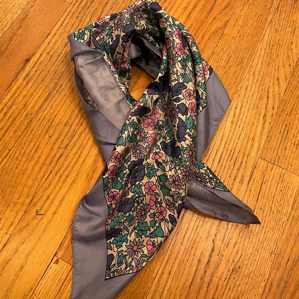 Vintage Liberty of London Floral Square Silk Scarf
